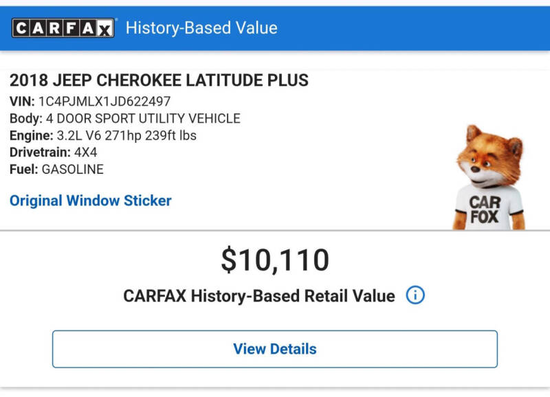 2018 Jeep Cherokee Latitude Plus