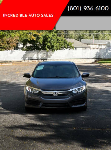 2018 Honda Civic for sale at INCREDIBLE AUTO SALES in Bountiful UT