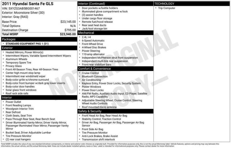 2011 Hyundai Santa Fe GLS