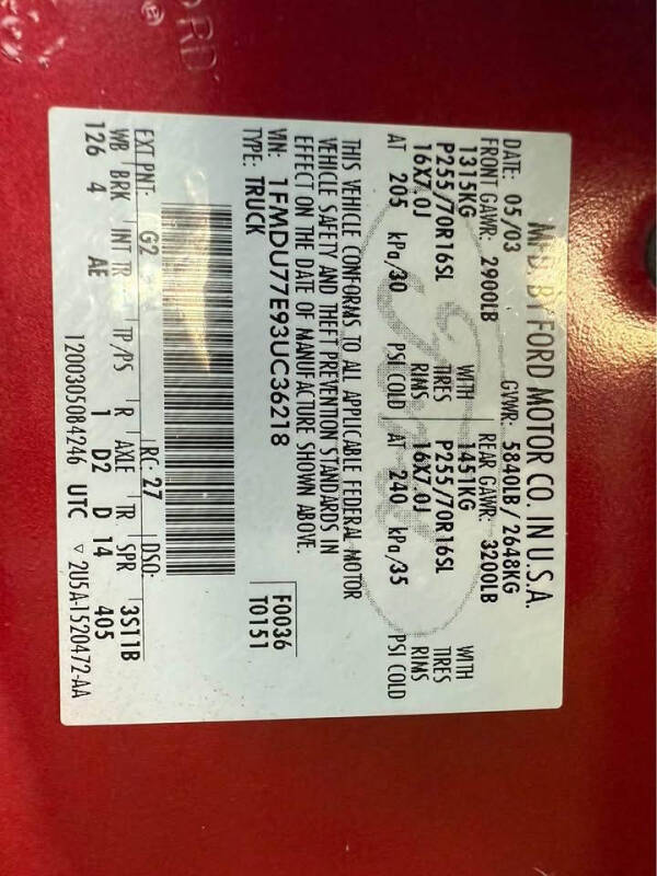 2003 Ford Explorer Sport Trac XLT