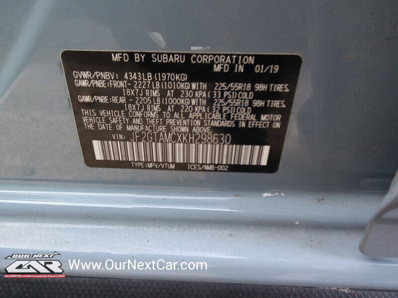 2019 Subaru Crosstrek 2.0i Limited