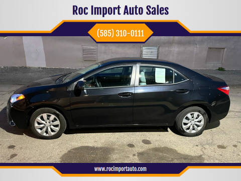 2015 Toyota Corolla for sale at Roc Import Auto Sales in Rochester NY