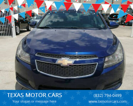 2012 Chevrolet Cruze for sale at TEXAS MOTOR CARS in Houston TX