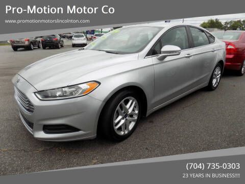 2013 Ford Fusion for sale at Pro-Motion Motor Co in Lincolnton NC