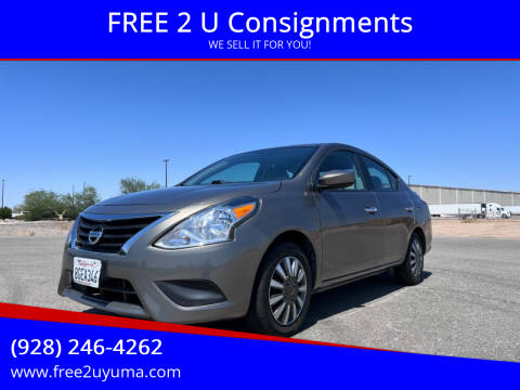 2017 Nissan Versa for sale at FREE 2 U Consignments in Yuma AZ