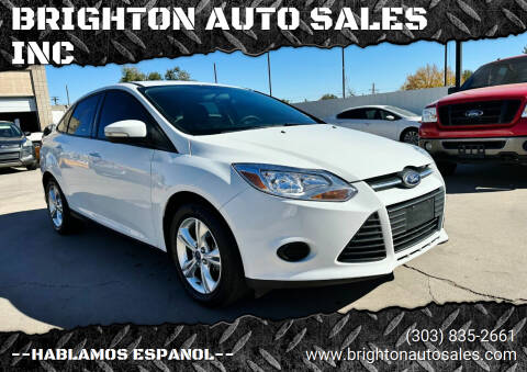 2013 Ford Focus for sale at BRIGHTON AUTO SALES INC in Brighton CO