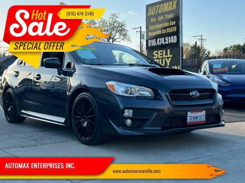 2016 Subaru WRX for sale at AUTOMAX ENTERPRISES INC. in Roseville CA