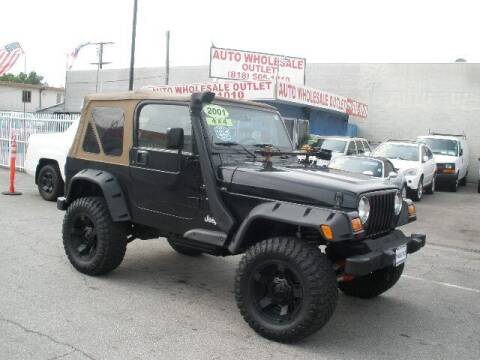 2001 Jeep Wrangler for sale at AUTO WHOLESALE OUTLET in North Hollywood CA