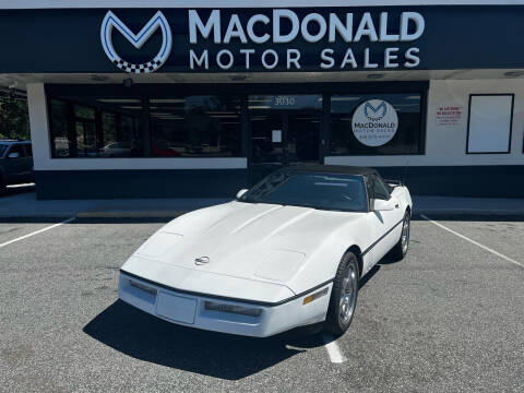 1990 Chevrolet Corvette for sale at MacDonald Motor Sales in High Point NC