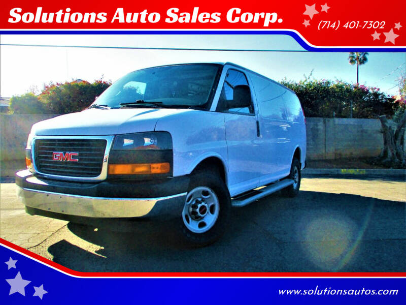 2017 GMC Savana for sale at Solutions Auto Sales Corp. in Orange CA