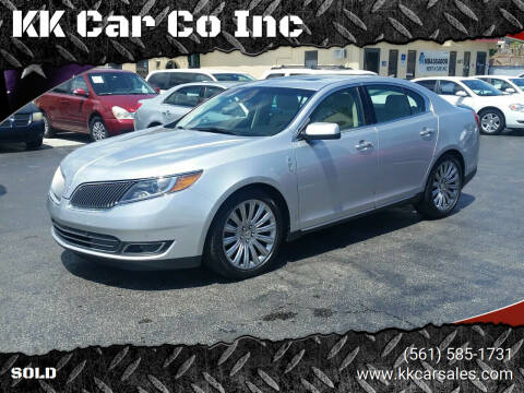 2013 Lincoln MKS for sale at KK Car Co Inc in Lake Worth FL