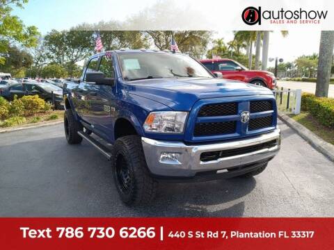 2018 RAM Ram Pickup 2500 for sale at AUTOSHOW SALES & SERVICE in Plantation FL