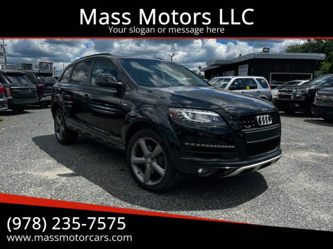 2015 Audi Q7 for sale at Mass Motors LLC in Worcester MA