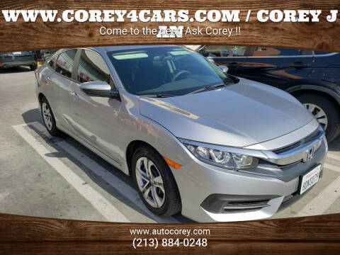 2018 Honda Civic for sale at WWW.COREY4CARS.COM / COREY J AN in Los Angeles CA