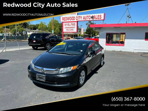 2012 Honda Civic for sale at Redwood City Auto Sales in Redwood City CA