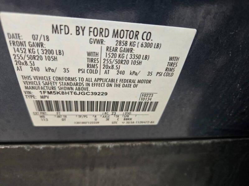 2018 Ford Explorer Platinum