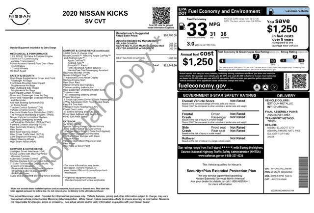 2020 Nissan Kicks SV