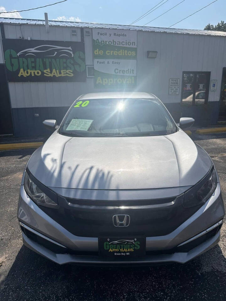 2020 Honda Civic for sale at GREATNESS AUTO SALES in Green Bay, WI