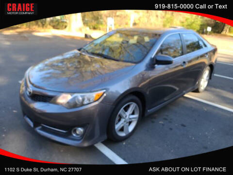 2014 Toyota Camry for sale at CRAIGE MOTOR CO in Durham NC