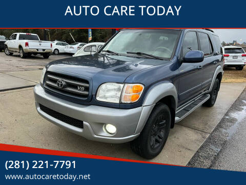 2004 Toyota Sequoia for sale at AUTO CARE TODAY in Spring TX