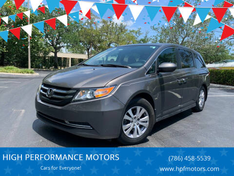 2015 Honda Odyssey for sale at HIGH PERFORMANCE MOTORS in Hollywood FL