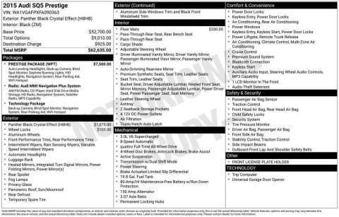 2015 Audi SQ5 3.0T quattro Prestige