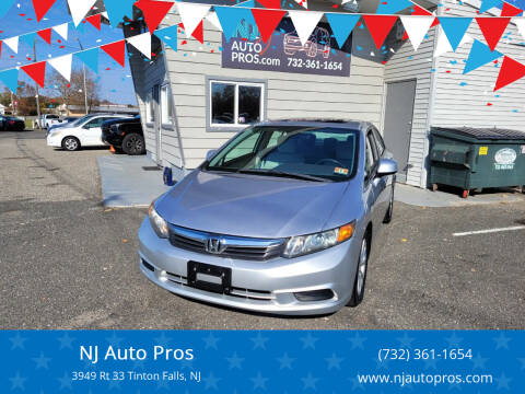 2012 Honda Civic for sale at NJ Auto Pros in Tinton Falls NJ