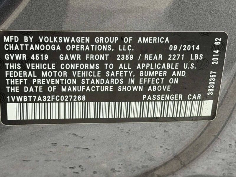 2015 Volkswagen Passat 1.8T SE