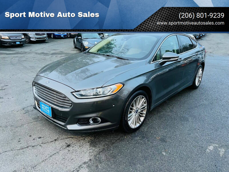 2016 Ford Fusion for sale at Sport Motive Auto Sales in Seattle WA