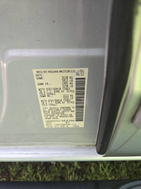 2012 Nissan Frontier SV V6