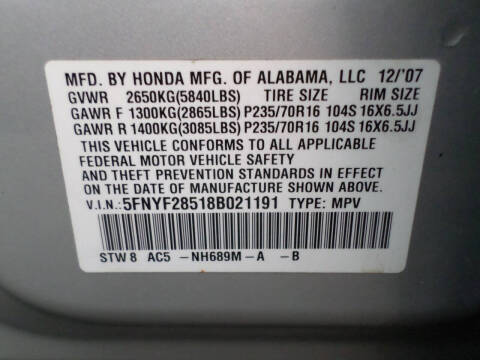 2008 Honda Pilot EX-L