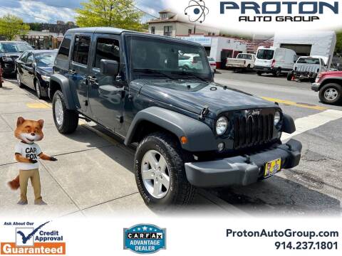 2016 Jeep Wrangler Unlimited for sale at Proton Auto Group in Yonkers NY