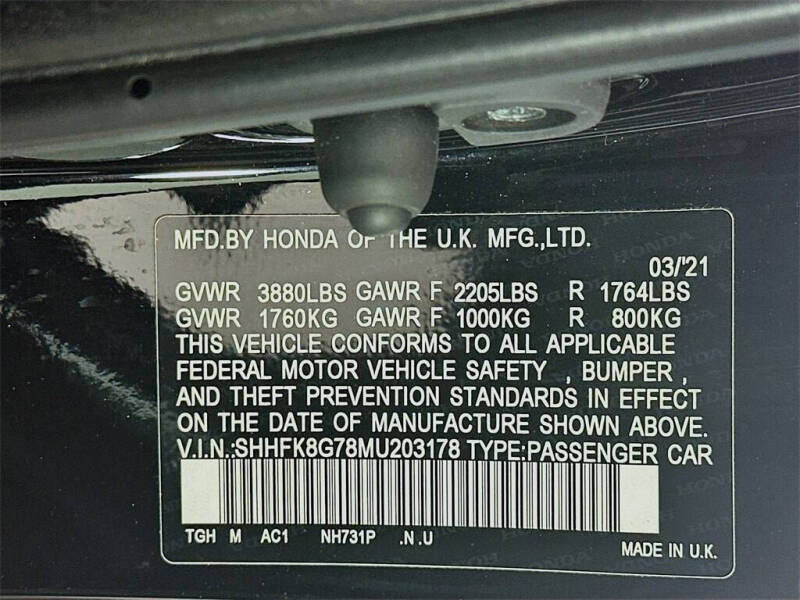 2021 Honda Civic Type R Touring