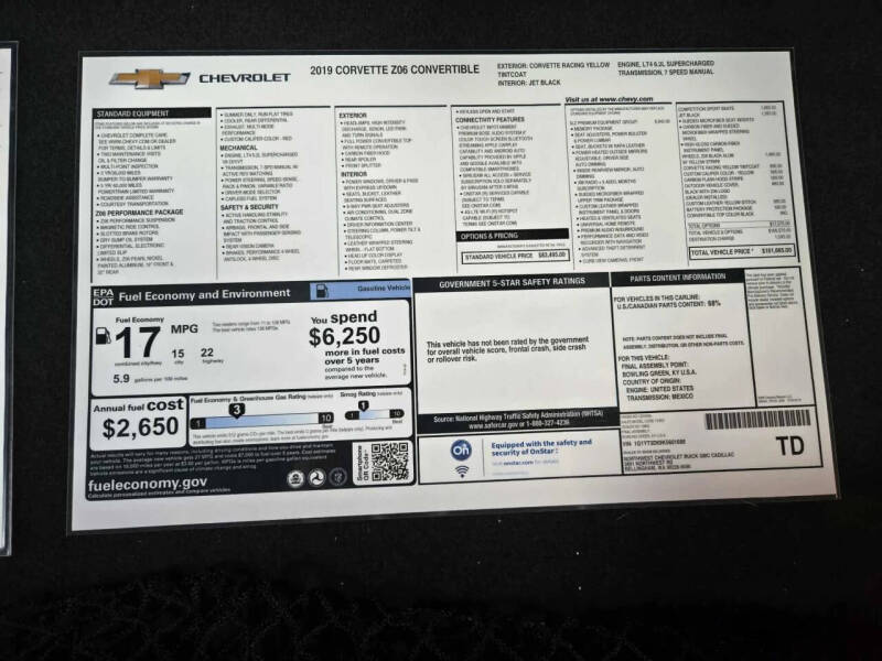 2019 Chevrolet Corvette Z06