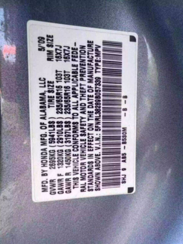 2009 Honda Odyssey LX