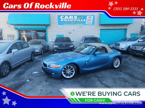 2003 BMW Z4 for sale at Cars Of Rockville in Rockville MD