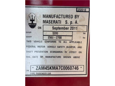 2012 Maserati GranTurismo