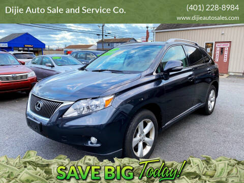 2010 Lexus RX 350 for sale at Dijie Auto Sales and Service Co. in Johnston RI
