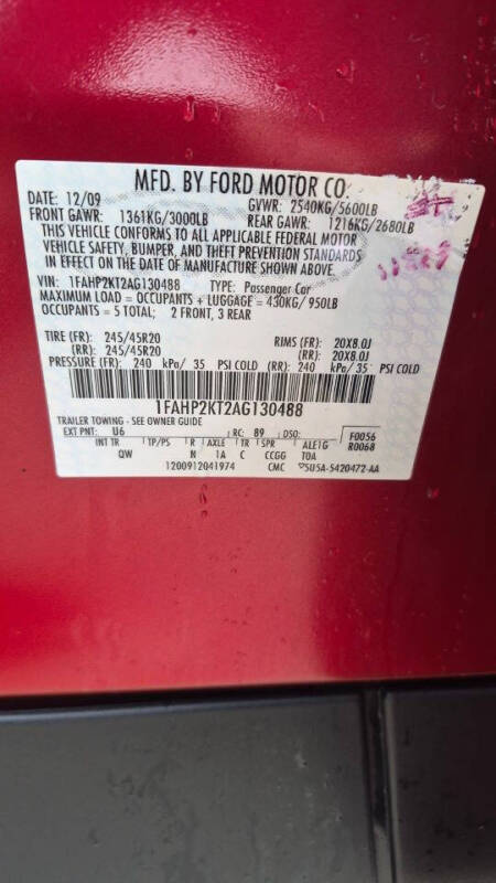 2010 Ford Taurus SHO