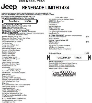 2020 Jeep Renegade Limited