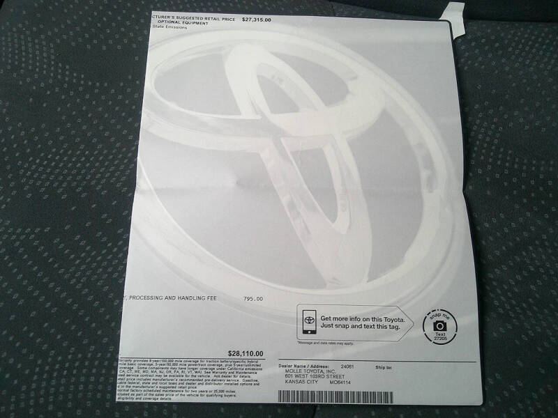 2012 Toyota Prius v Three