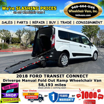 2018 Ford Transit Connect for sale at Wheelchair Vans Inc in Laguna Hills CA