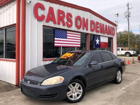 2008 Chevrolet Impala for sale at Cars On Demand 3 in Pasadena TX
