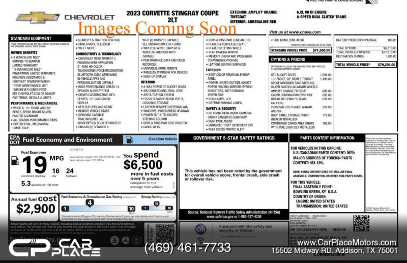 2023 Chevrolet Corvette Stingray