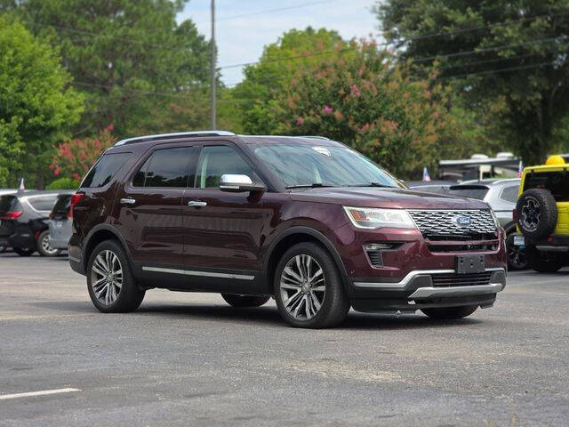 Red 2018 Ford Explorer Platinum AWD Platinum 4dr SUV 1
