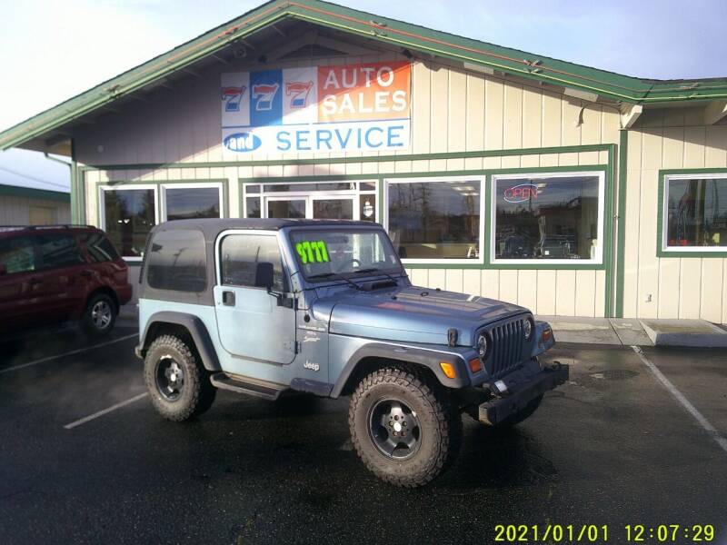 1999 Jeep Wrangler for sale at 777 Auto Sales and Service in Tacoma WA
