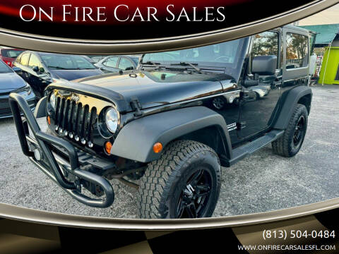 2012 Jeep Wrangler for sale at On Fire Car Sales in Tampa FL
