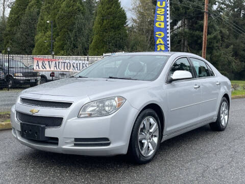 2012 Chevrolet Malibu for sale at A & V AUTO SALES LLC in Marysville WA