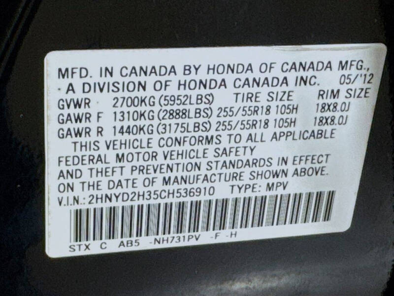 2012 Acura MDX SH-AWD w/Tech