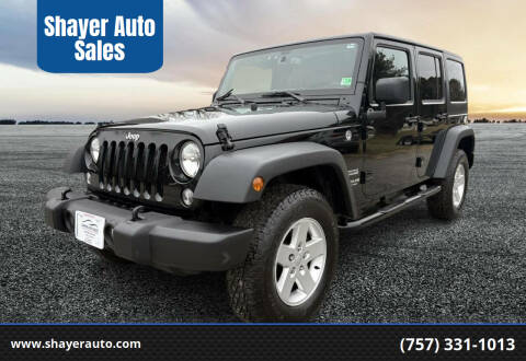 2017 Jeep Wrangler Unlimited for sale at Shayer Auto Sales in Cape Charles VA